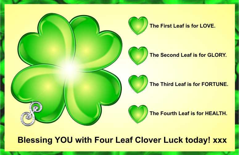 Four Leaf Clover For Luck!