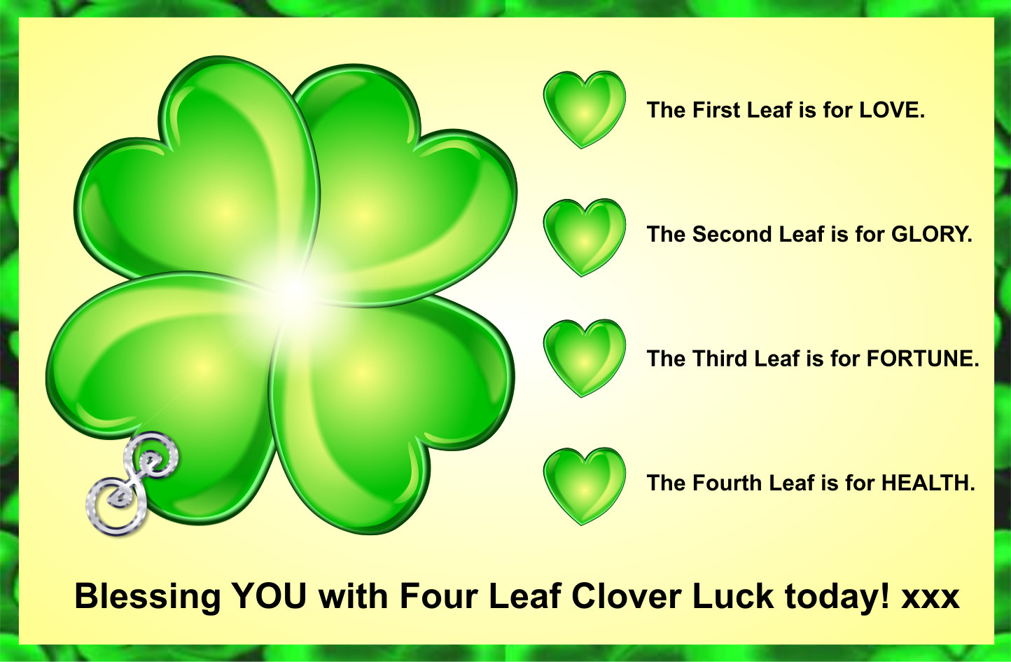 Magic Lucky Four Leaf Clover Blessing Meme