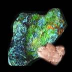 Copper mineral in natural form