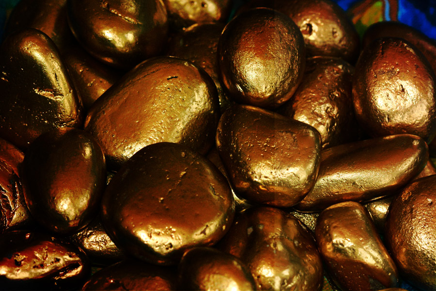 Golden stones