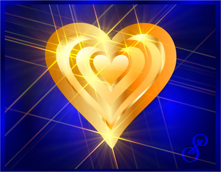 Magic Heart Symbol Gold