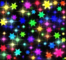 Animated glitter bling stars fun