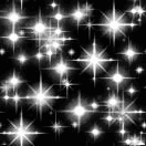 Animated glitter stars black and white