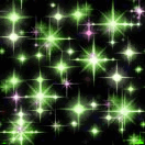 Animated glitter stars green