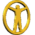 Man in a circle magic symbol hidden pentagram animated gif