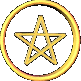 Pentagon in a circle - magic protection symbol 