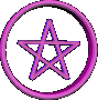 Purple pentagon in a circle - magic protection symbol