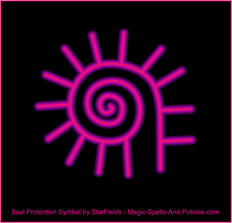 Soul protection symbol in purple